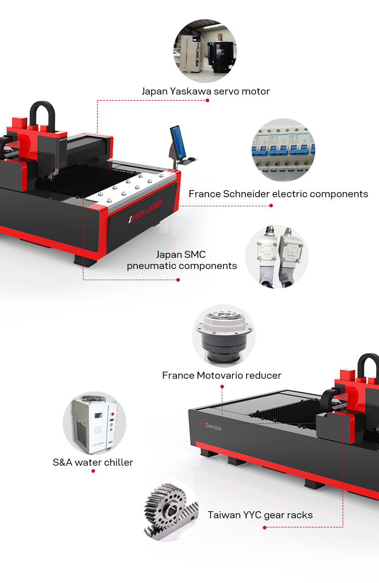 Tagliatrice laser a fibra di prezzo economico per lamiere da 500w in vendita