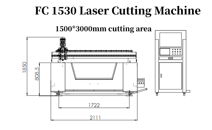 Cina Macchina da taglio laser in fibra di metallo per lamiera industriale in alluminio 1kw 2kw